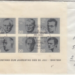 BRD - Widerstandskämpfer 20. Juli 1944 Block Eilbrief/FDC ESST Bonn Hamburg 1964