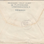 Bizone - 24+2x15 Pfg. dt. Druck Einschreibebriefe Flensburg - Hamburg 1946