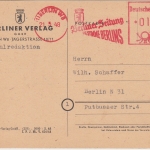 Berlin - Berlin W8 1948 10 Pfg. AFS "Berliner Zeitung" Ortskarte