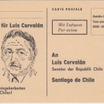 DDR - Schwerin ca. 1973 Gebühr bezahlt Karte "Freiheit für Louis Carvalan"