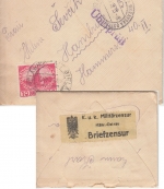 Österreich - 10 H. Witwen-/Waisenhilfe Zensurbrief Alt-Biela - Hamburg 1915