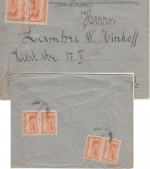 Bulgarien - 6x50 St. Tirnowo Brief T. Bazardjik - Frankfurt a/M. 1924