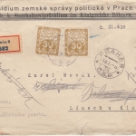 Tschechien - 2x30 H. Portomarken Unfrank. Brief Prag - Lanechu Kladna 1920