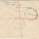 PNG 1'6 Sh. u.a. Südpazifik-Konferenz Luftpost Einschreibebrief Pt. Moresby 1962