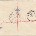 Australien - 2 Sh. Krokodil Luftpost Einschreibebrief Sydney - München 1950