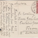 Iraq - 1 1/2 A. Genius Ansichtskarte n. ÖSTERREICH Baghdad - Wien 1929