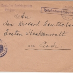 DP Polen - Grojec 1916 Reichsdienstsache (Bezirksgericht) n. Lodz