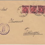 DR - 4x10 Pfg. Dienst Württemberg/DR Brief Seitingen - Tuttlingen 1920