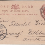 Cape of Good Hope - 1 P. Victoria Ganzsache Kapstadt - Wilhelmshaven/Marine 1896