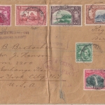 Trinidad & Tobago - Freimarken 1938 div, Werte Luftpost Einschreibebrief 1944