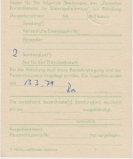 DDR - Leipzig 1979 ZKD Benachrichtigungskarte Ortskarte