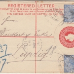 Gibraltar - 2 P. Victoria Ganzsache + Zusatz Einschreibebrief n. Leipzig 1903