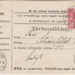 Ungarn/Serbien - 1 K. Kaiser Franz-J. Telefonquittung Nagybecskerek 1912