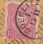 DR - 50+20+10 Pfg. Paketkarte n. DÄNEMARK Görlitz 1 - Kopenhagen 1882