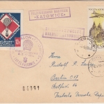 Polen - Balon Katowice Ballonpostbrief Katowic - Berlin 1959 + Vignette
