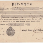 Sachsen - Dresden 1862 Postschein f. Geldbrief (50 Taler) n. Zittau
