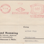 DR - Benshausen 1942 5 Pfg. AFS Edmund Hemming Ortskarte