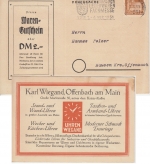 BRD - Offenbach 1951Firmenwerbekarte Uhren & Schmuck Wiegand