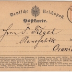 DR - 1/2 Gr. gr. Brustschild Ortspostkarte K1 Berlin PE 6 (KBHW 287b !) 1873