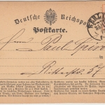 DR - 1/2 Gr. gr. Brustschild Ortspostkarte K1 Berlin 1872