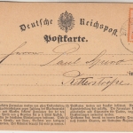 DR - 1/2 Gr. gr. Brustschild Ortspostkarte K2 Berlin PE No.25 1872