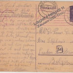 DR - Lager Haardt 11 Zeulenroda Thür. L2 Fremdarbeiter Karte n. BELGIEN 1944