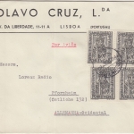 Portugal - 4x1 E. Martin v. Braga Luftpostbrief Lissabon - Pforzheim 1953