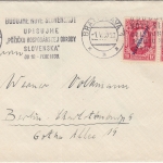 Slowakei - 2x1 K. Hlinka/Überdruck Brief Bratislava - Berlin 1939