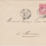 Monaco - 10 C. Fürst Charles III. Ganzsache Ortsbrief Monte Carlo 1892