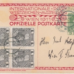 Österreich - Int. Postwertzeichen Ausstellung 1911 5 H. Privatganzsache + Zusatz