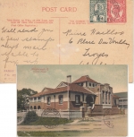 Queensland - 1/2 + 1 P. farb. AK (Maryborough Customs House) Bundaberg 1912