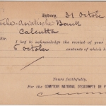 New South Wales - 1 1/2 P Ganzsache priv. Zudruck n. INDIEN Sydney Calcutta 1907
