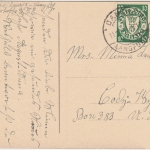 Danzig - 2x10 Pfg. Wappen Weihnachtskarte n. USA Langfuhr - Cody 1928