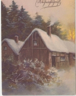 Danzig - 2x10 Pfg. Wappen Weihnachtskarte n. USA Langfuhr - Cody 1928