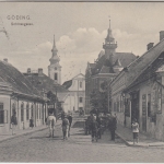 Tschechien/Mähren - Göding Schlossgasse sw-AK gelaufen 1910