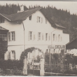 Österreich/Salzburg - Gollinmg Hotel Cäcilie sw-Fotokarte ca. 1910