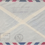 Saarland- LH-Erstflug Hamburg Chicago Zuleitungspost Merchweiler 1956