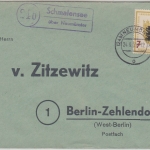 BRD - (24b) Schmalensee ü. Neumünster Landpoststpl. Drucksache n. Berlin 1955