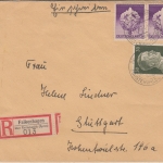 DR - Falkenhagen ü. Fürstenwalde Pst I Einschreibebrief n. Stuttgart 1942