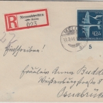 DR - 42 Pfg. Luftpostdienst Einschreibebrief Melle - Osnabrück 1944