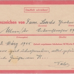 DR - Eilnachrichtenkarte Ulm 3. März 1945 Parteibeglaubigung n. Kirchheim/Teck
