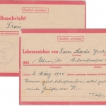 DR - Eilnachrichtenkarte Ulm 3. März 1945 Parteibeglaubigung n. Kirchheim/Teck