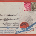 Niederl. Indien - 7 1/2 u. 12 1/2 C. Pfadfinder-Welttreffen Luftpostbrief 1937
