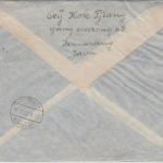 Niederl. Indien - 5 C. Reisfeld 4er-Block u.a. Luftpost Einschreibebrief 1937