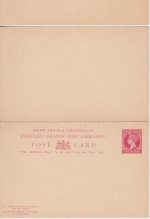 Falkland Islands - 1 P. u. 1/1 P. Victoria - 2 Ganzsachen - beide ungebraucht