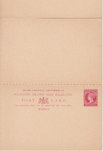 Falkland Islands - 1 P. u. 1/1 P. Victoria - 2 Ganzsachen - beide ungebraucht