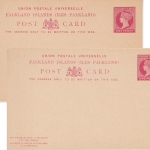 Falkland Islands - 1 P. u. 1/1 P. Victoria - 2 Ganzsachen - beide ungebraucht