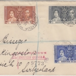 British Guiana - Coronation 1937 Satz Einschreibebrief i.d. SCHWEIZ Georgetown