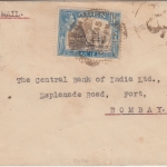 Aden - 14 As. Freimarke Luftpost Zensurbrief n. INGIEN Aden - Bombay 1945