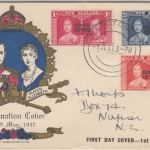 Cook Islands - Coronation NZ/Überdruck Satz Schmuck-FDC Rarotonga Napier 1.6.37